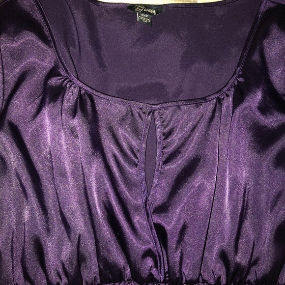 Guess Deep purple satin top - Picture 2 of 4